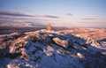The summit and trig in winter light