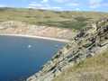 Whiteway hill on a better day, viewed from Worbarrow Tout.