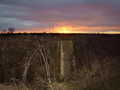 Sunset over Longcliff Hill pillar