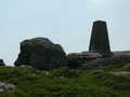 The trig point on top of the tor