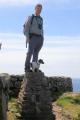 Pip and me on the trig pillar