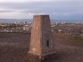 The trigpoint at dusk